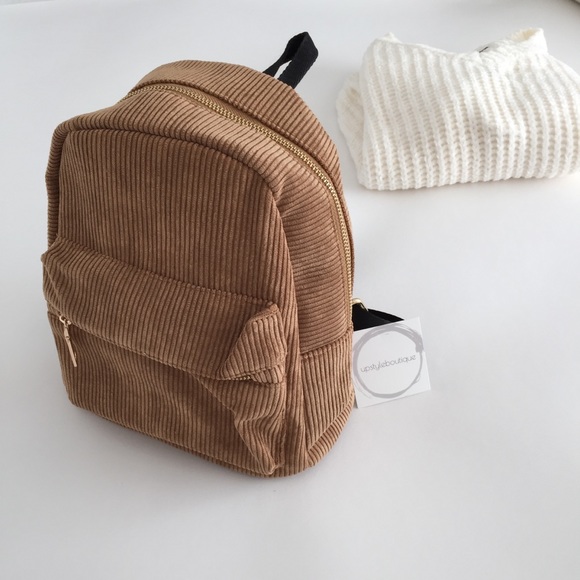 ❗️One  left❗️Corduroy Camel Backpack - Picture 3 of 6
